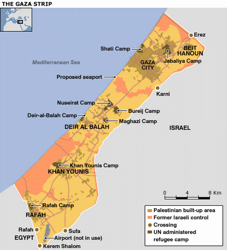 Gaza Strip Map